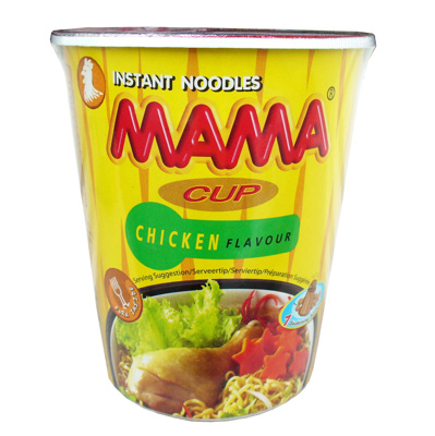 MAMA Instant Weizennudeln Cup Chicken 12x70gr