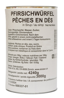 Pfirsich Würfel in leichtem Sirup CHOICE 6x4240g
