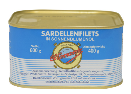 Sardellensfilets in Pflanzenöl 12x600g