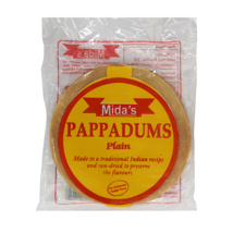 MIDA'S Pappadums Plain 60x200g
